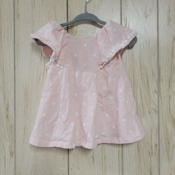 Lilly Wicket Pink Polka Dot Baby Girl Top 6-9M - Picture 3 of 4